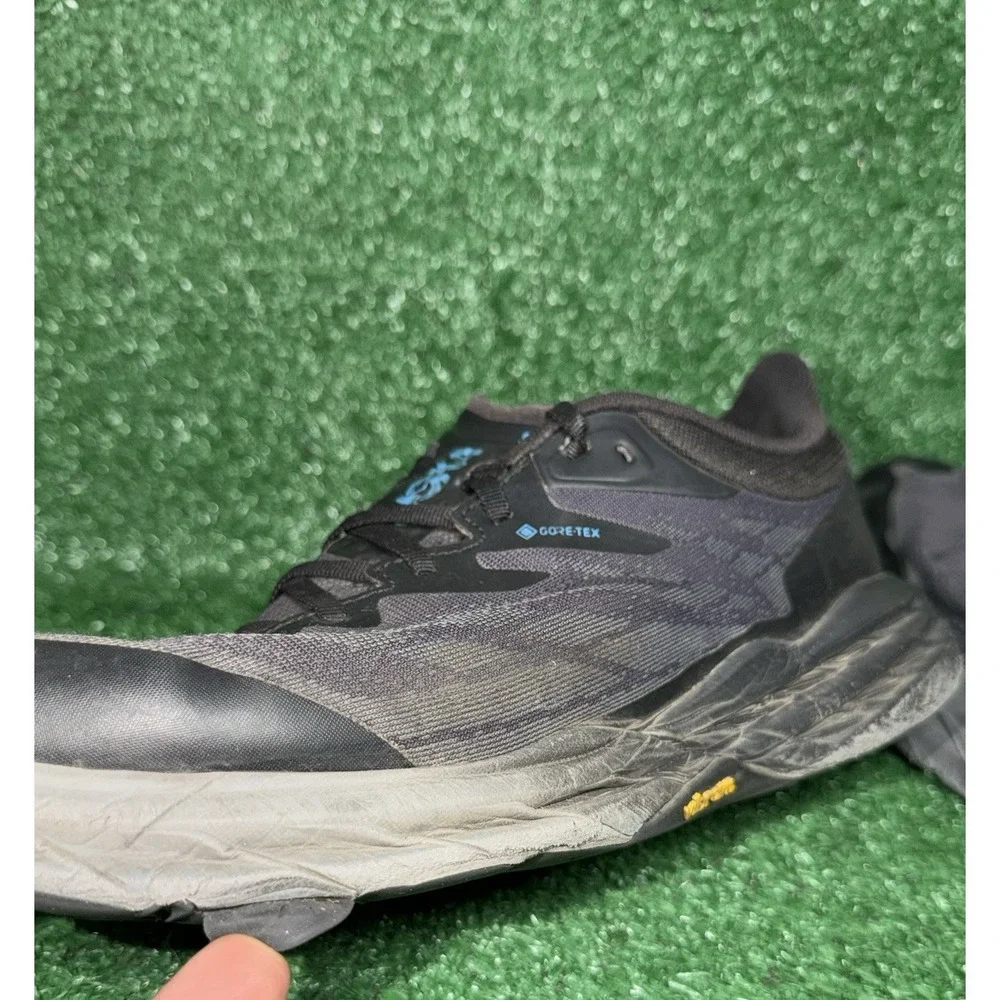 Hoka One One Speedgoat 5 Gore-Tex Mens Size 12 Black Comfort Shoes Trail Sneaker
